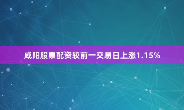 咸阳股票配资较前一交易日上涨1.15%