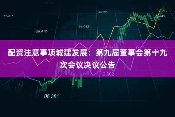 配资注意事项城建发展：第九届董事会第十九次会议决议公告