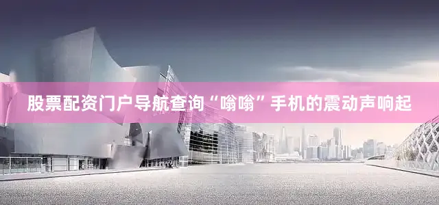 股票配资门户导航查询“嗡嗡”手机的震动声响起